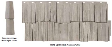 Цокольный сайдинг Hand-Split Shake (Деревянная щепа) - Схема 1