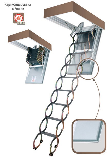 Ножничная чердачная лестница Fakro LSF